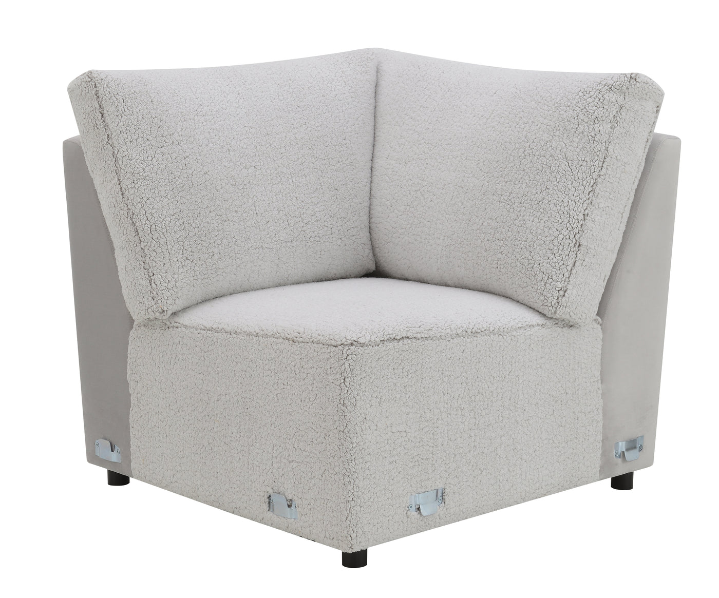 Tarrance Sherpa and Velvet Upholstered Modular Wedge