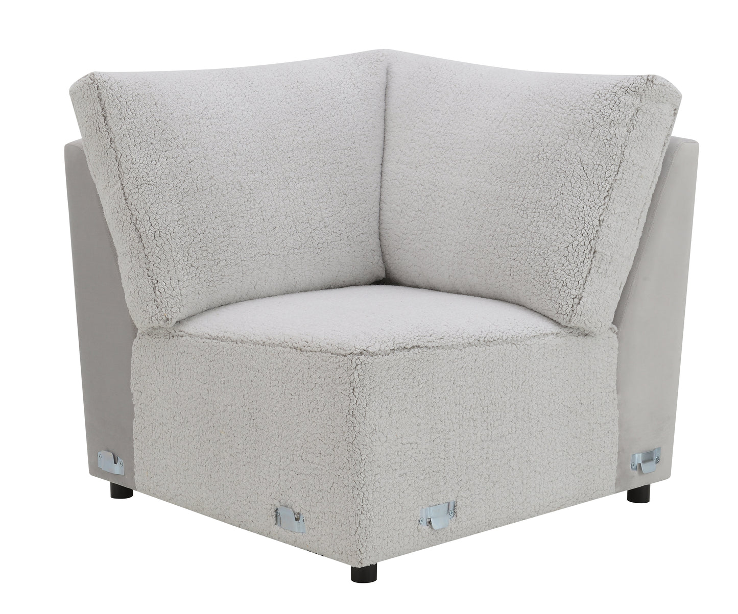 Tarrance Sherpa and Velvet Upholstered Modular Wedge