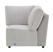 Tarrance Sherpa and Velvet Upholstered Modular Wedge