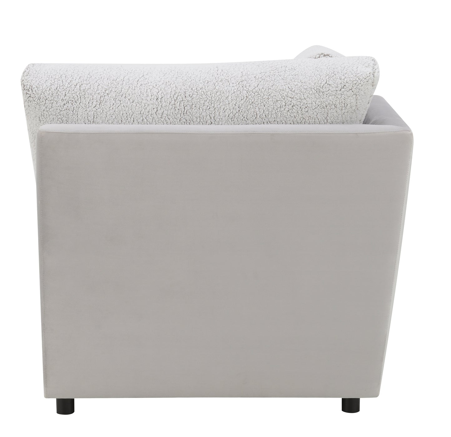 Tarrance Sherpa and Velvet Upholstered Modular Wedge