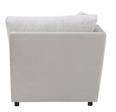 Tarrance Sherpa and Velvet Upholstered Modular Wedge