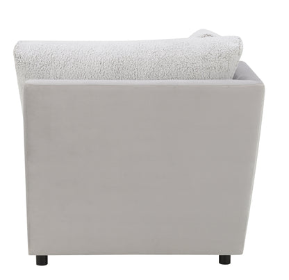 Tarrance Sherpa and Velvet Upholstered Modular Wedge