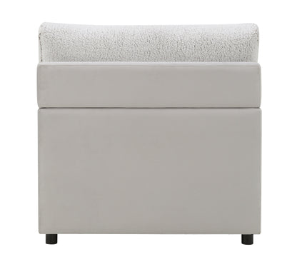 Tarrance Sherpa and Velvet Upholstered Modular Armless Chair