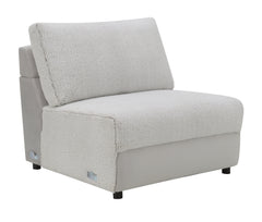 Tarrance Sherpa and Velvet Upholstered Modular Armless Chair