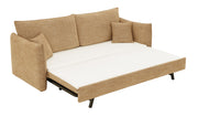 Cadie Chenille Upholstered Sofa with Full Size Sleeper and 2 Pillows