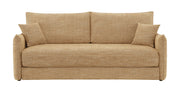Cadie Chenille Upholstered Sofa with Full Size Sleeper and 2 Pillows