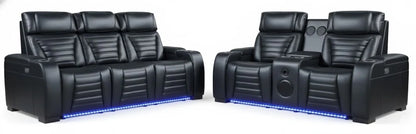 Ephron Power Motion 2PC Reclining Set with LED Lighting