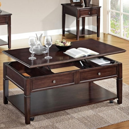 Clayten Oval Coffee Table with Engineering Top