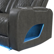 Taddeo Synthetic Leather Upholstered Power Motion Sofa