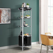 Lalia Wine Rack with LED in Black
