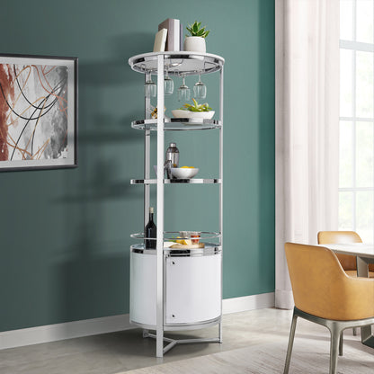 Lalia Wine Rack with LED in White