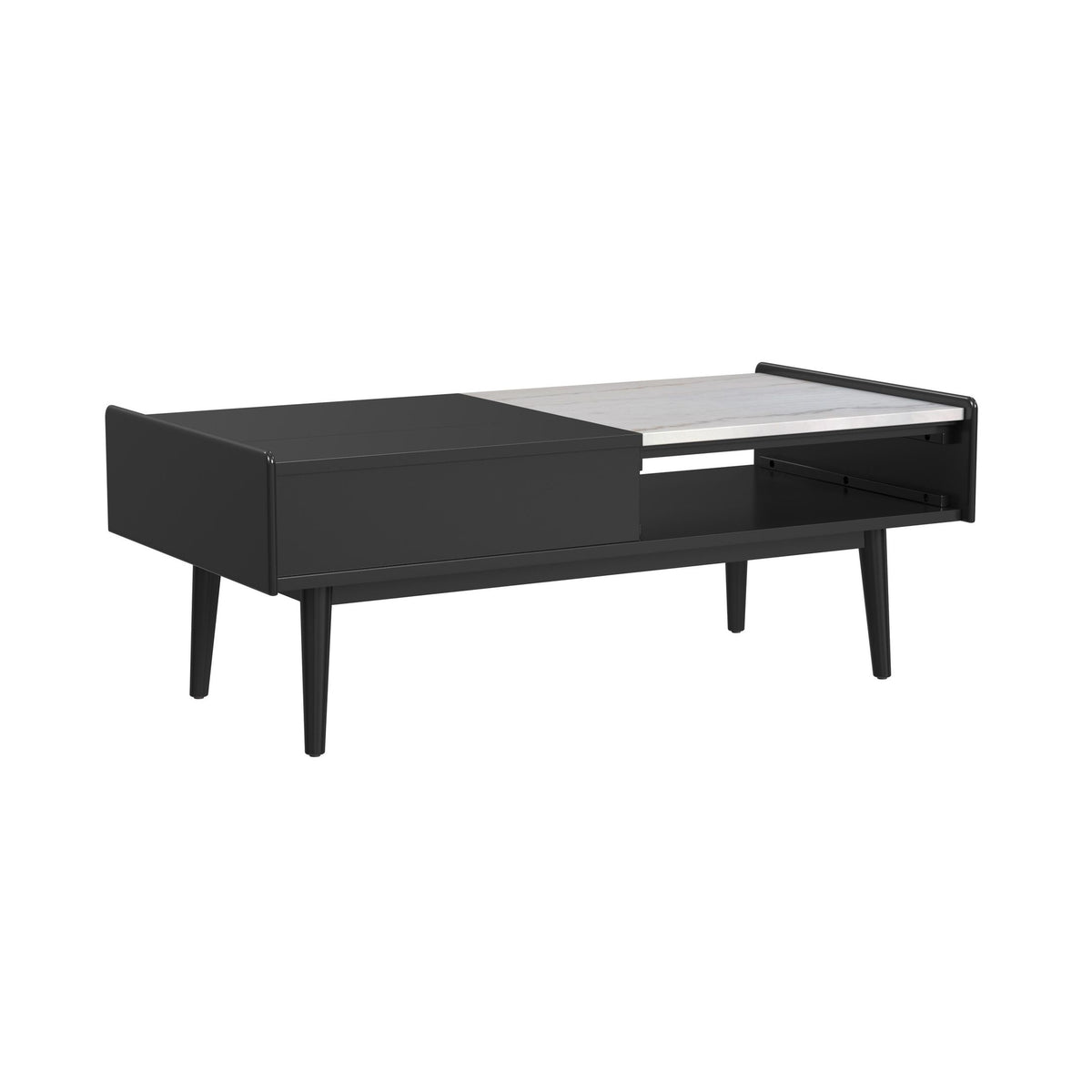 Lanette 3PC Occasional Table in Black-Coffee Table & Two End Tables