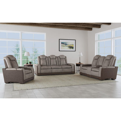 Lantana 3PC Living Room Set in Rocky Grey