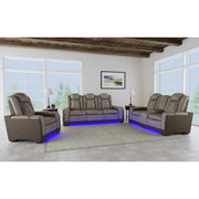 Lantana Power Motion Sofa with Power Headrest, Led, DDT, reading light and PWS in Rocky Grey/Brown