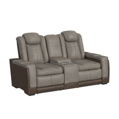 Lantana 2PC Living Room Set in Rocky Grey/Brown-Sofa & Loveseat