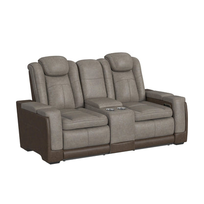 Lantana 2PC Living Room Set in Rocky Grey/Brown-Sofa & Loveseat