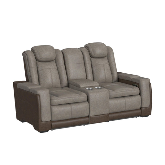 Lantana 2PC Living Room Set in Rocky Grey/Brown-Sofa & Loveseat