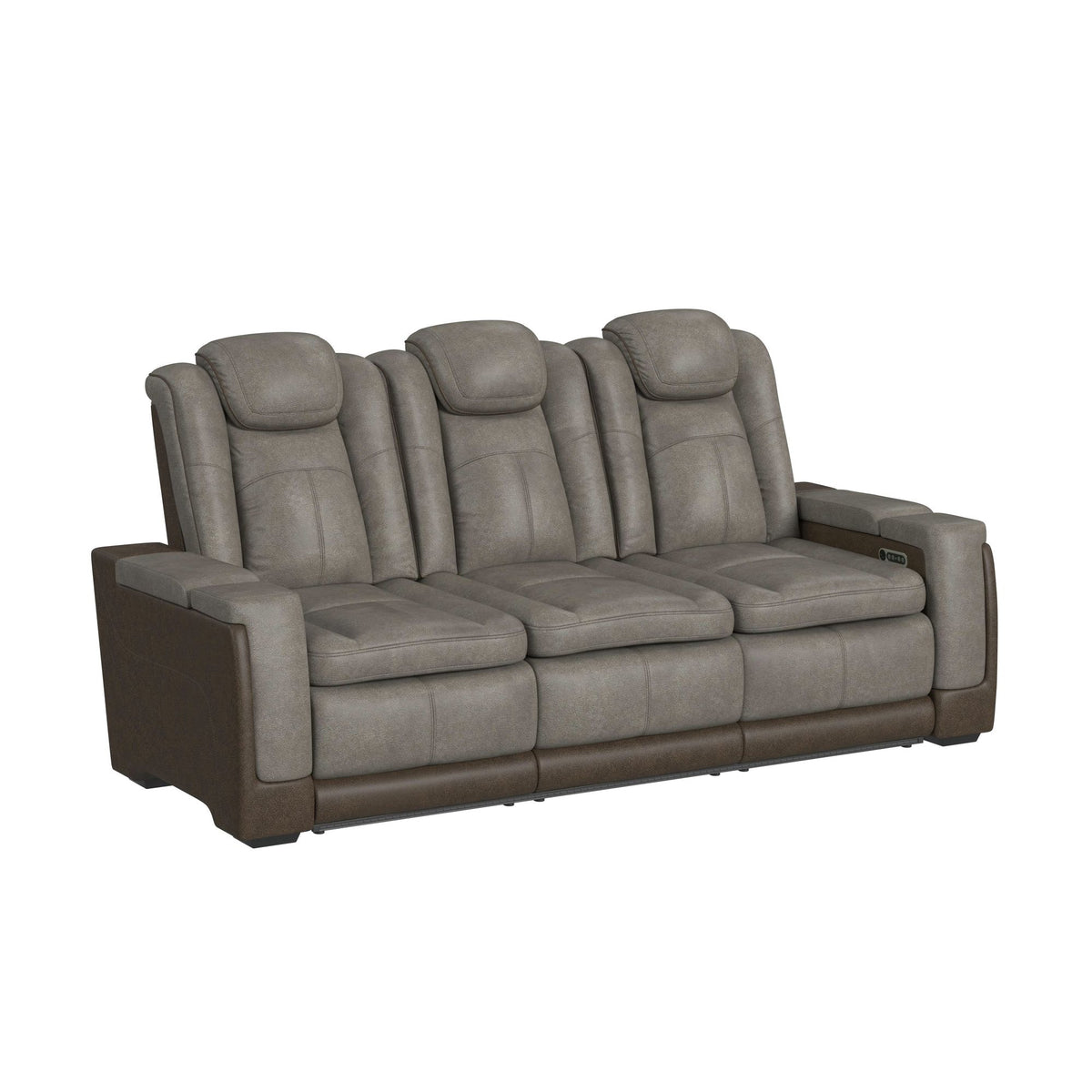 Lantana 2Pc Living Room Set In Rocky Grey/Brown-Sofa & Loveseat