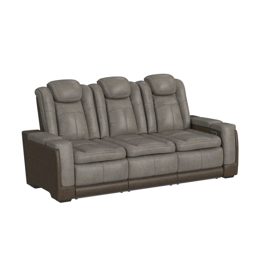 Lantana 2PC Living Room Set in Rocky Grey/Brown-Sofa & Loveseat