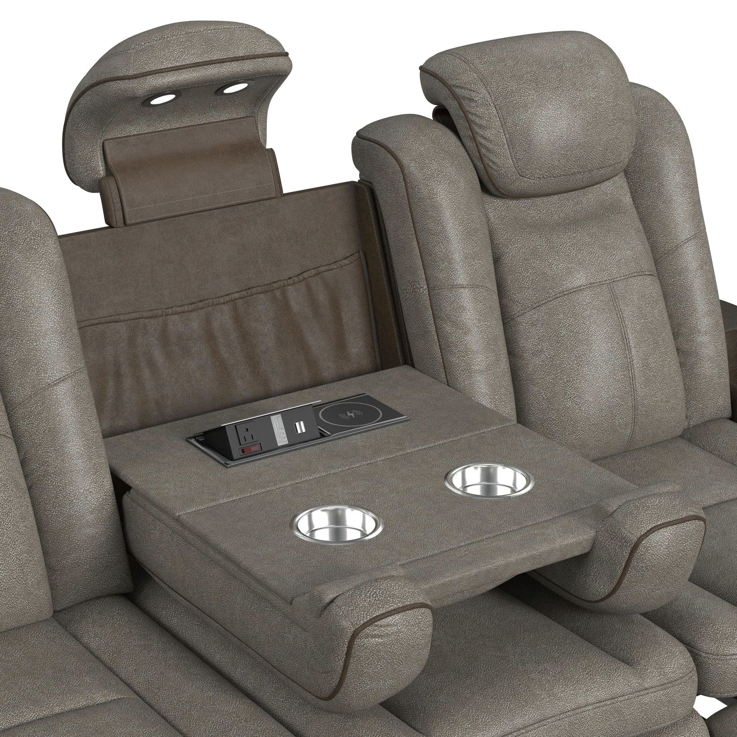 Lantana 3PC Living Room Set in Rocky Grey