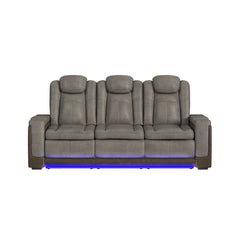 Lantana Power Motion Sofa with Power Headrest, Led, DDT, reading light and PWS in Rocky Grey/Brown