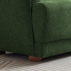 Larisa Green Mid Century Modern Linen Sofa
