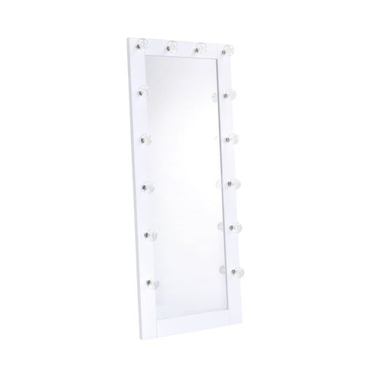 Lindy Floor Mirror with Lights in White