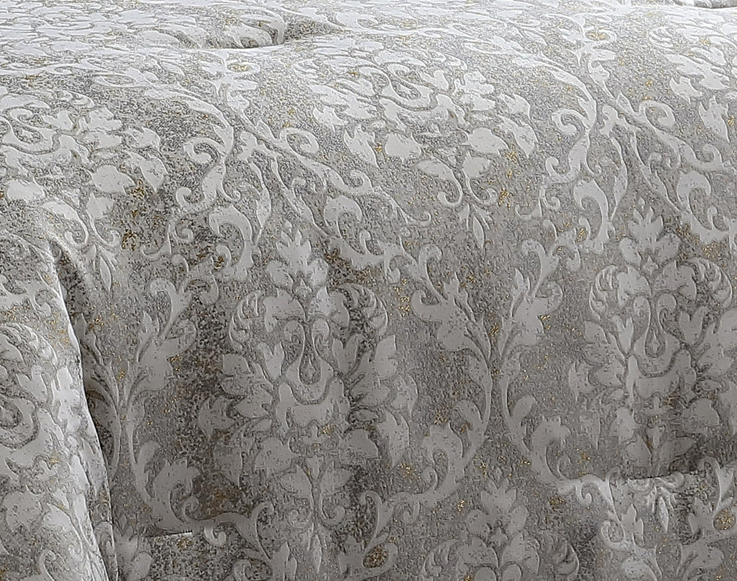 Vintage Medallion 9-Piece Queen Comforter Set in Lisbon Gray