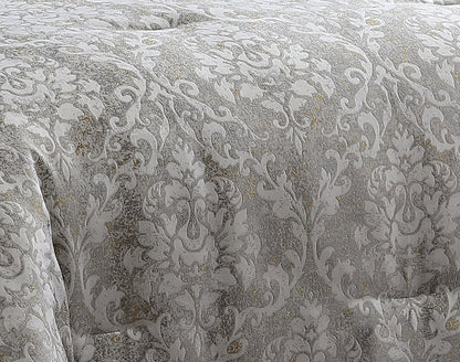 Vintage Medallion 9-Piece Queen Comforter Set in Lisbon Gray