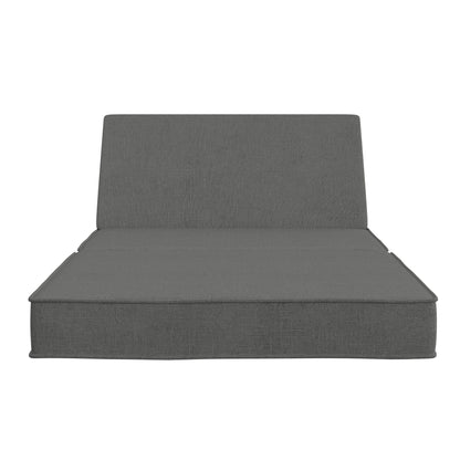 Lofty Convertible Soft Seating 2PC Set in Coastal Graphite