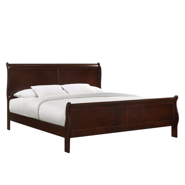 Louis Philippe King Panel Bed In Cherry