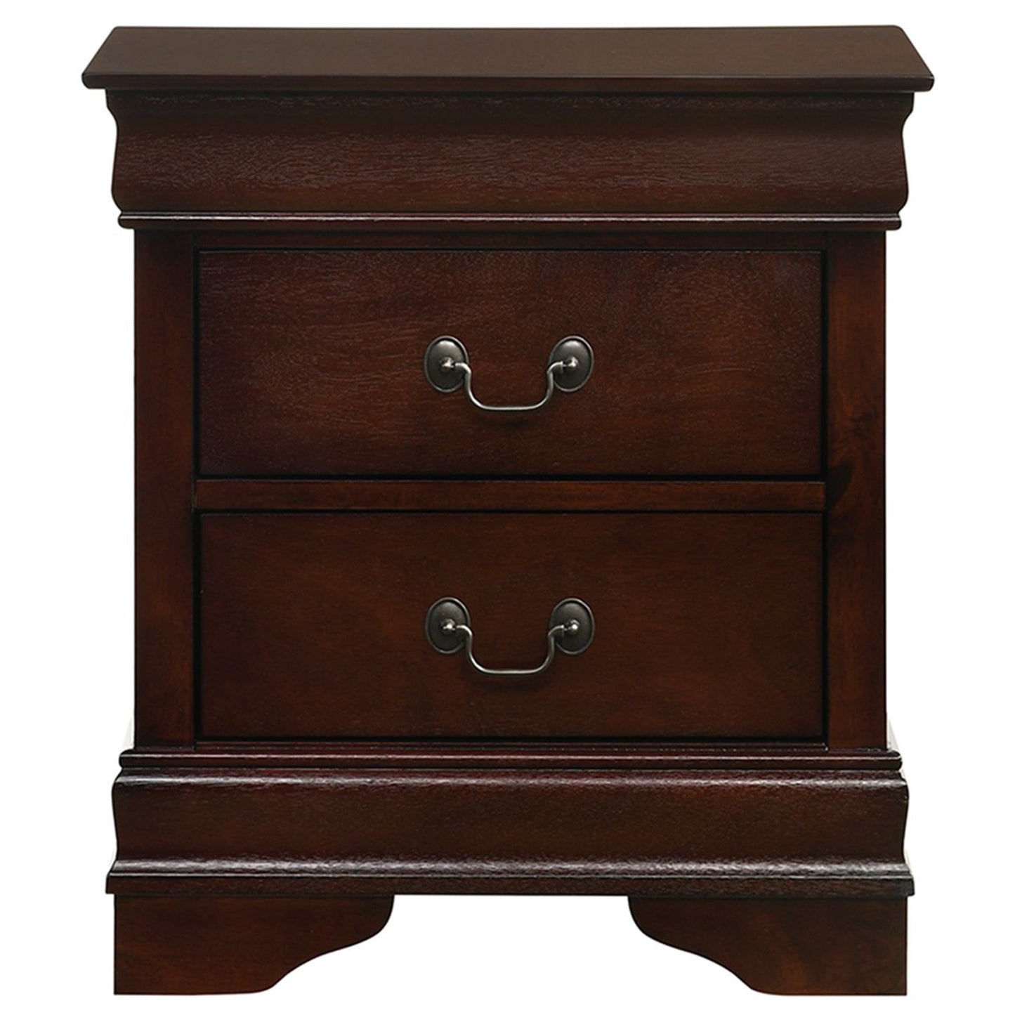 Louis Philippe 2-Drawer Nightstand in Cherry