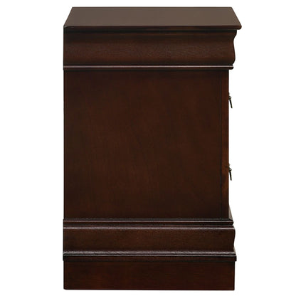 Louis Philippe 2-Drawer Nightstand in Cherry