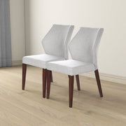 Silla de comedor Luca de tela gris claro (juego de 2)