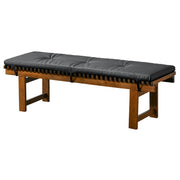 Banco Lucia en piel sintética negra