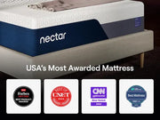 colchón Nectar Luxe Memory Foam Queen con Bedding Bundle