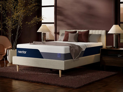 14" Nectar Luxe Memory Foam 5.1 Medium Plush Queen Mattress + Free Adjustable Base