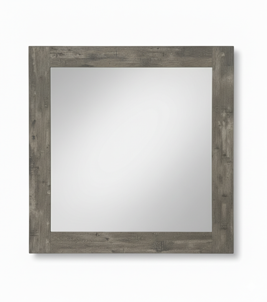 Grey Distressed Frame Bedroom Mirror