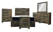 Rustic Distressed Frame Bedroom Mirror
