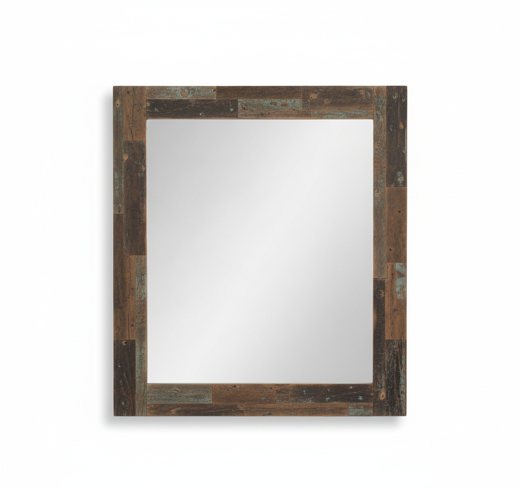 Rustic Distressed Frame Bedroom Mirror
