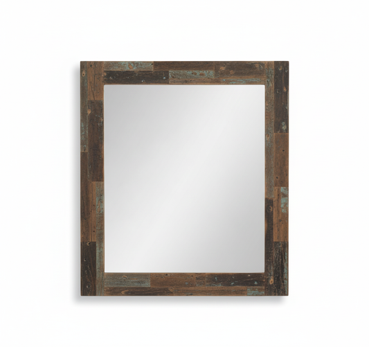 Rustic Distressed Frame Bedroom Mirror
