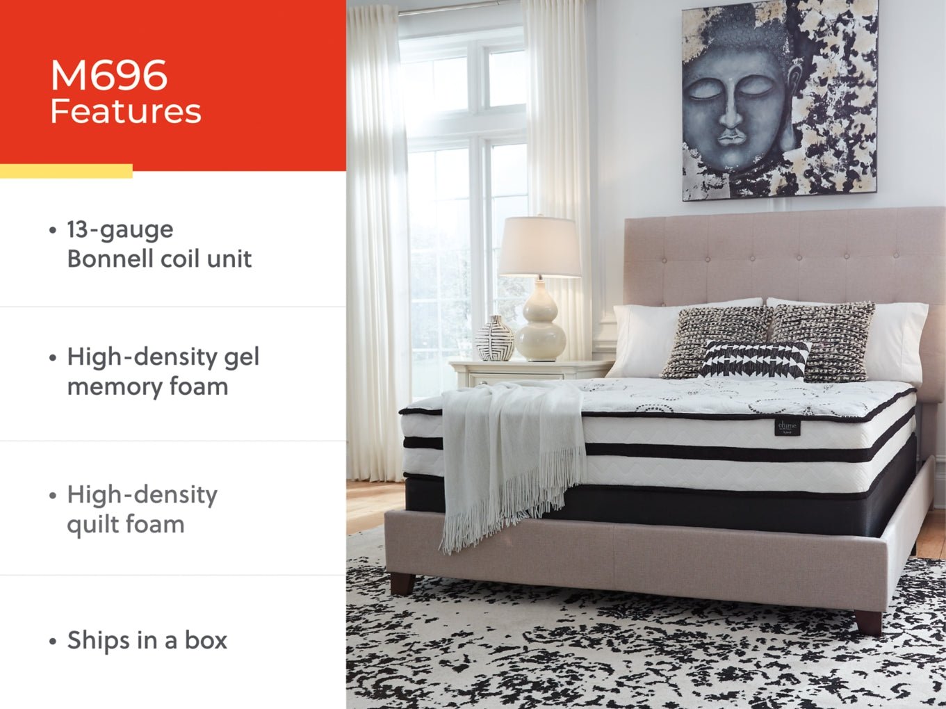 Chime 10 Inch Hybrid California King Mattress