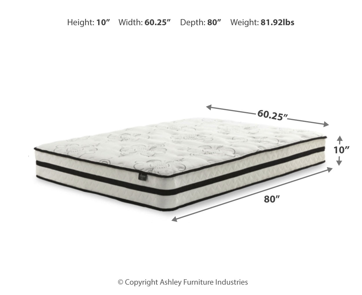 Chime 10 Inch Hybrid California King Mattress