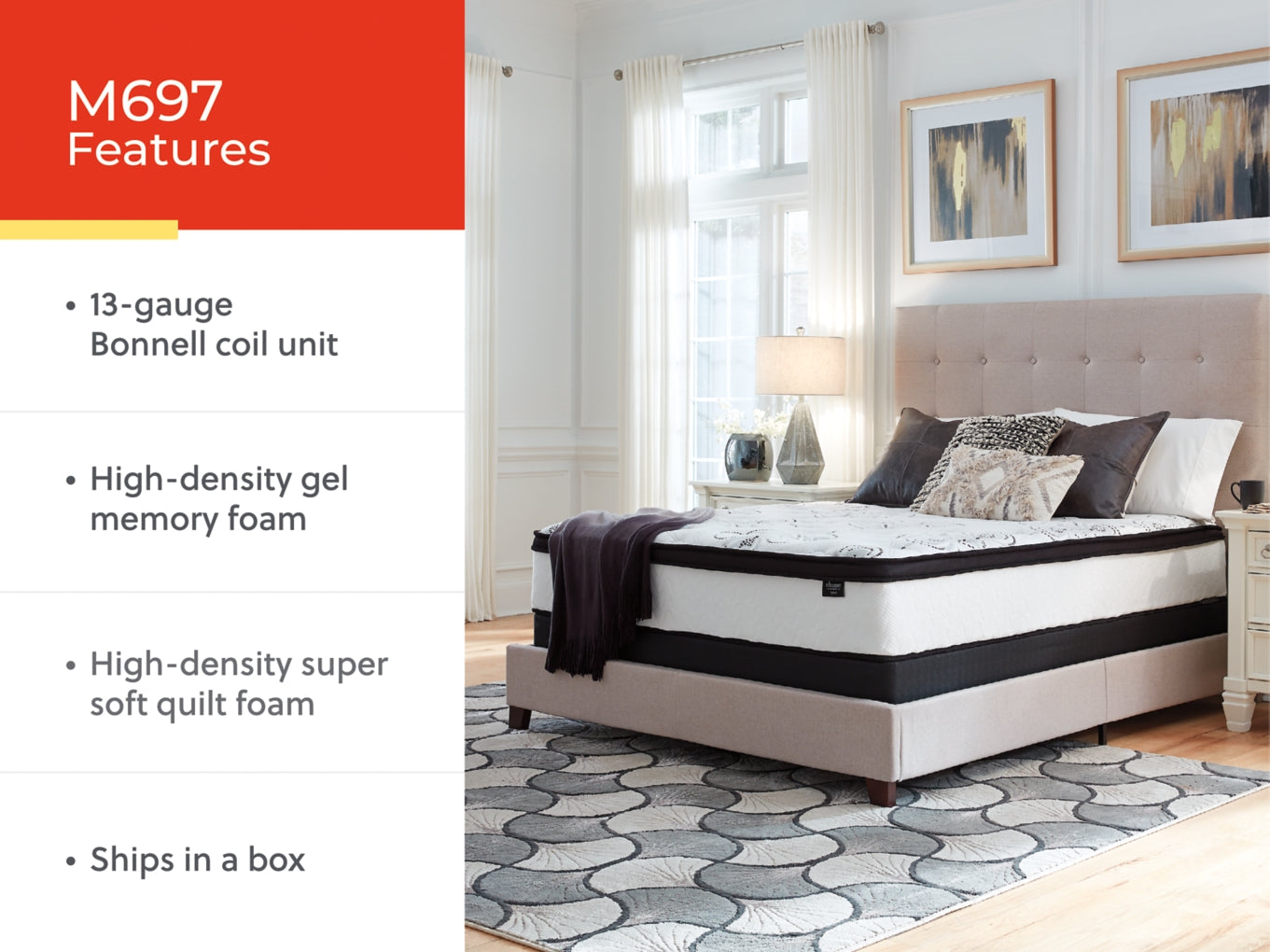 Chime 12 Inch Hybrid California King Mattress