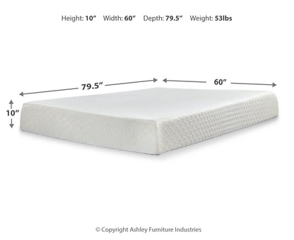 10 Inch Chime Memory Foam Queen Mattress