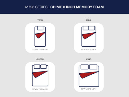 Chime 8 Inch Memory Foam Twin Mattress