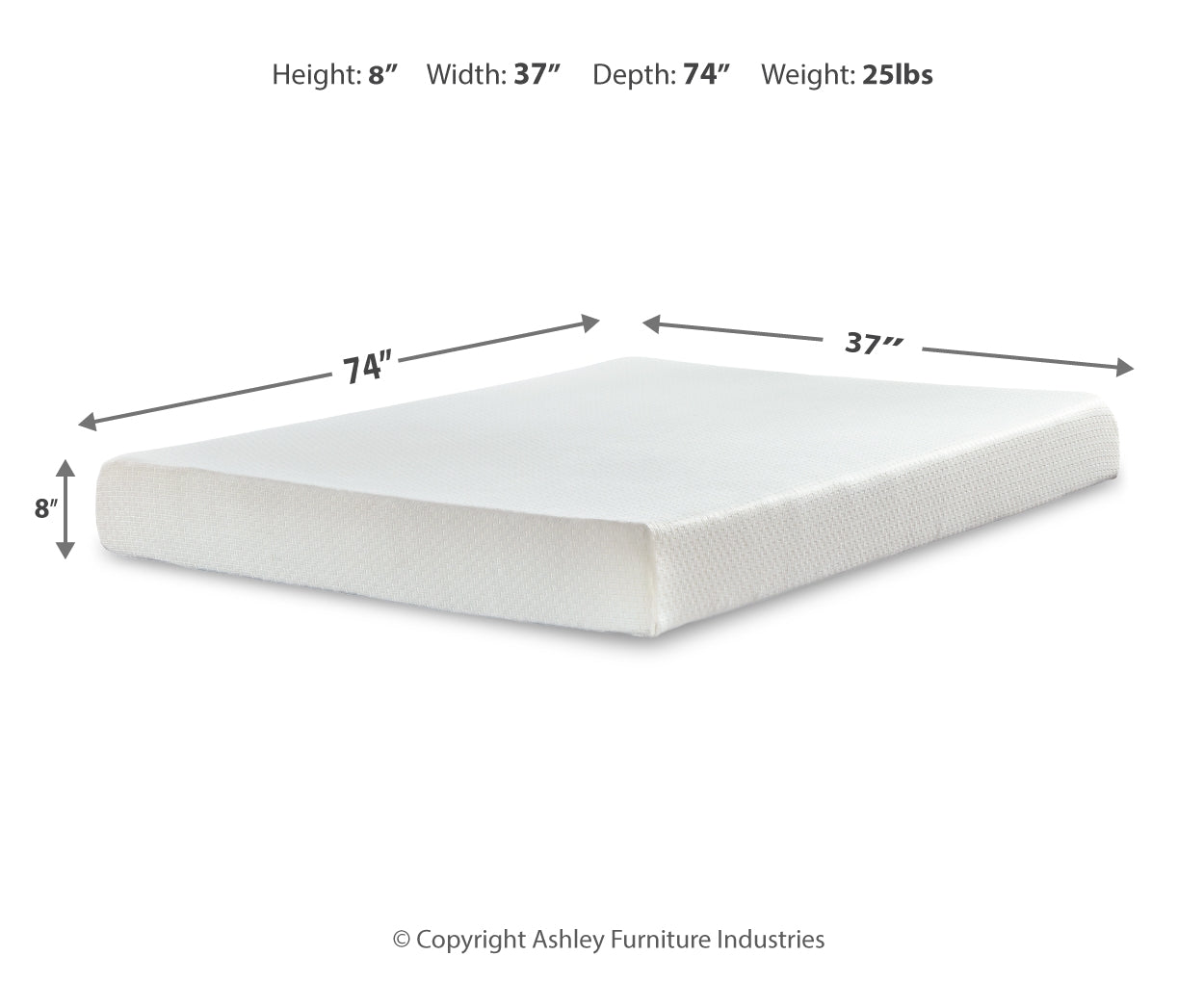 Chime 8 Inch Memory Foam Twin Mattress