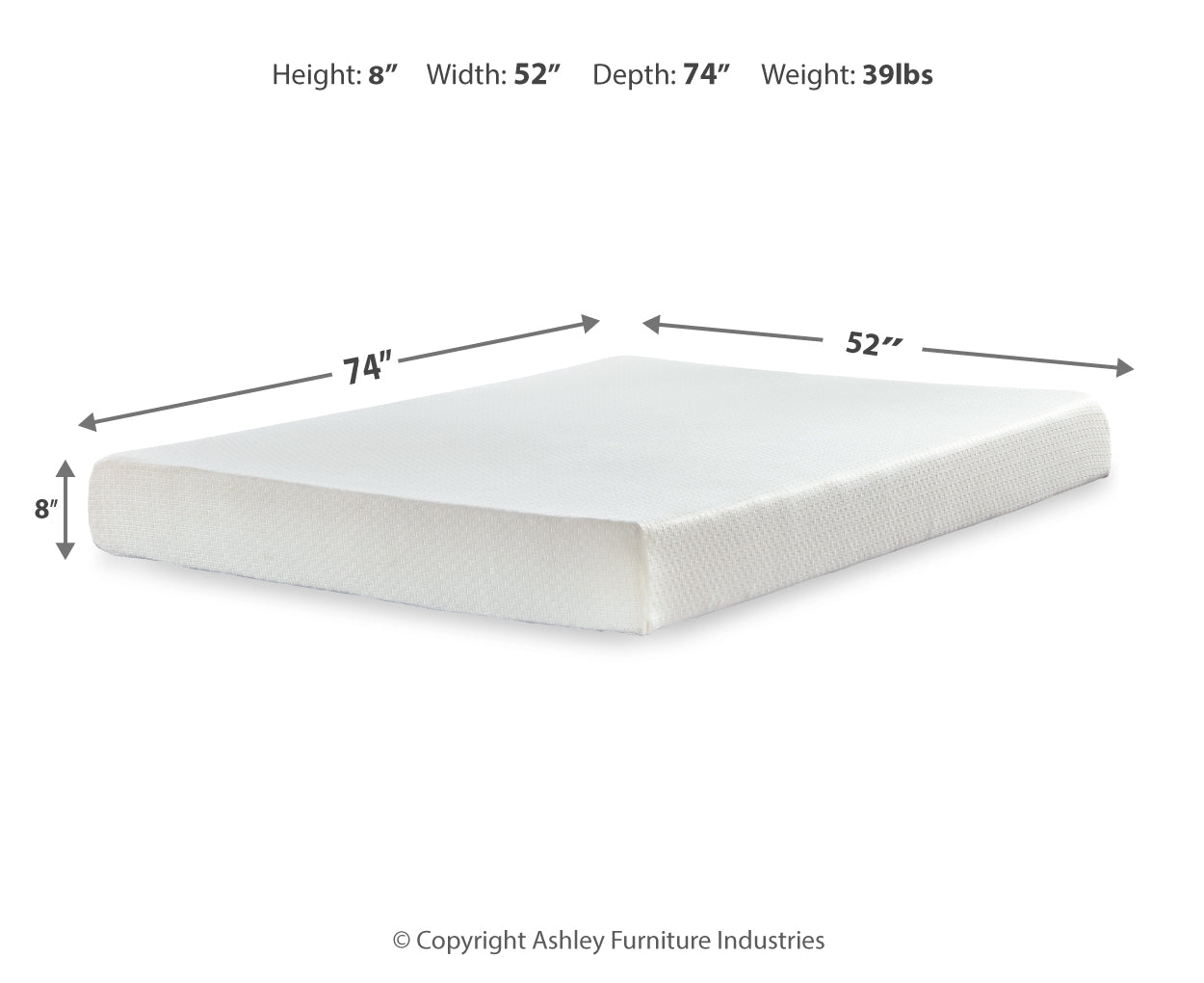 Chime 8 Inch Memory Foam Full Mattress