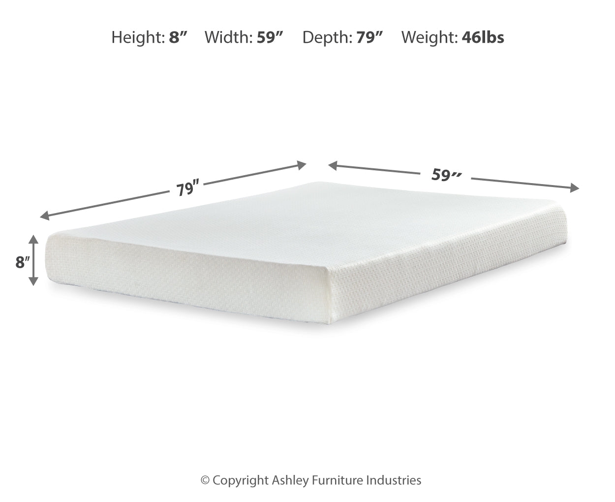 Chime 8 Inch Memory Foam Queen Mattress