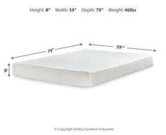 Chime 8 Inch Memory Foam Queen Mattress